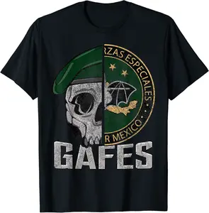 GAFEs Mexican Special Force Fuerzas Especiales Patriot T-Shirt - Alyxwheat Shop 74B09N7SMC6F