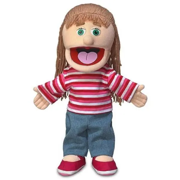 Emily, Girl Puppet, Peach Skin (14")