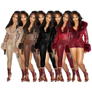 European and American fashion women's clothing, gold-embossed stretchy bodycon shorts, women's capri pants (fixed price)