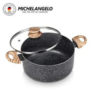 MICHELANGELO Stock Pot with Lid, Multipurpose Cooking Pot Nonstick, Induction Pot with Stay-cool Handle