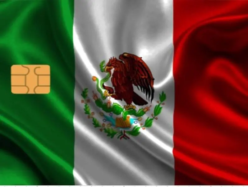 Mexico Flag Credit Debit Card Skin Sticker Small Chip for Secure Transactions