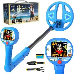 Metal Detector for Kids - 2.4” Color LCD Display, 6.7” LED-Lit Coil, Adjustable & Lightweight Metal Detector for Kids, Gifts for Boys & Girls Ages 3-12, Safe Rubber Grip, Soft Touch, Shovel Set