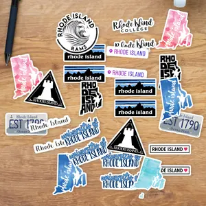 Stickers Pack 20 Pcs Rhode Skateboard Laptop Bike Island Aesthetic Bottle Car Water Colorful Luggage Waterproof Guitar Bumper Vinyl