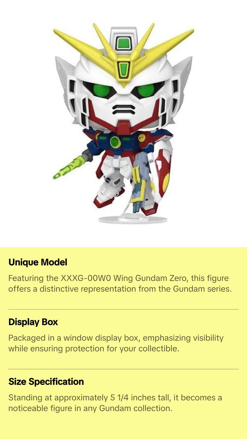 Mobile Suit Gundam Wing XXXG-00W0 Wing Gundam Zero Funko Pop! Vinyl Figure Plus #1933