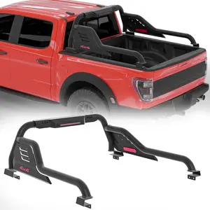 Truck Bed Roll Bars, Universal Adjustable Chase Rack Sport Bar for Full-Sized & Mid-Sized Trucks Compatible with Ford F-150/F-250/F-350, Ram 1500/2500/3500,GMC Sierra, Chevy Silverado, Tundra, Titan