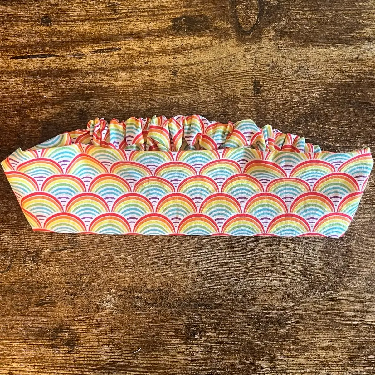 Scalloped Rainbows Pride Fabric Headband