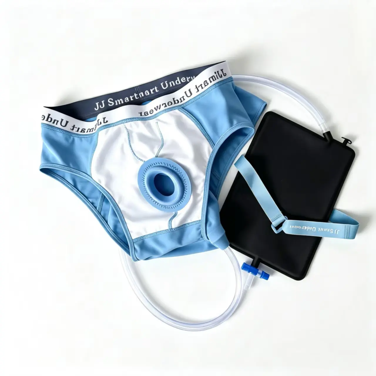 Men's Reusable Comfort Underwear - Soft Silicone Design, Breathable, Washable Briefs with Adjustable Fit for Daily Wear, Portable Urinal Travel Accessories, Multi-Function