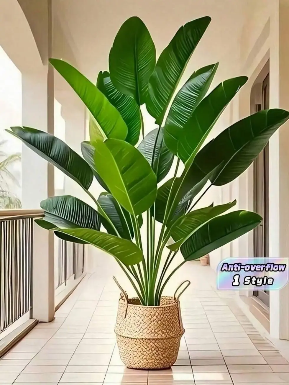 🌴 Artificial Bird of Paradise Plant, Large Faux Tropical Tree With Realistic Banana Leaves For Home, Office And Floor Decor.