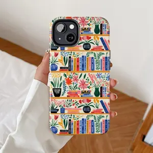 Matisse inspired bookshelf phone case, Floral bookish iPhone cases, Books flowers gift, Booktrovert flower ,phone Case Suitable for Iphone 11/12/13/14/15/16/17 Pro Promax Plus Air