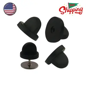 50pcs Rubber Pin Backs PVC Butterfly Clutch Enamel Lapel Pin Backings Cap Keepers Replacement