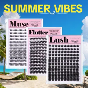 ONLY Lashes | Kisslily Lash Clusters Individual Lashes 8-18mm DIY Lash Extensions D Curl Volume Wispy Soft Comfortable Ultra-Thin Band False Lashes Eyelashes Makeup Cosmetic Beginner Friendly #Summervibes summervibes
