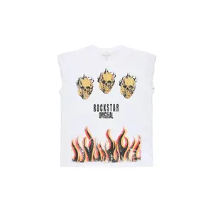 Maezar White Cut off Tee