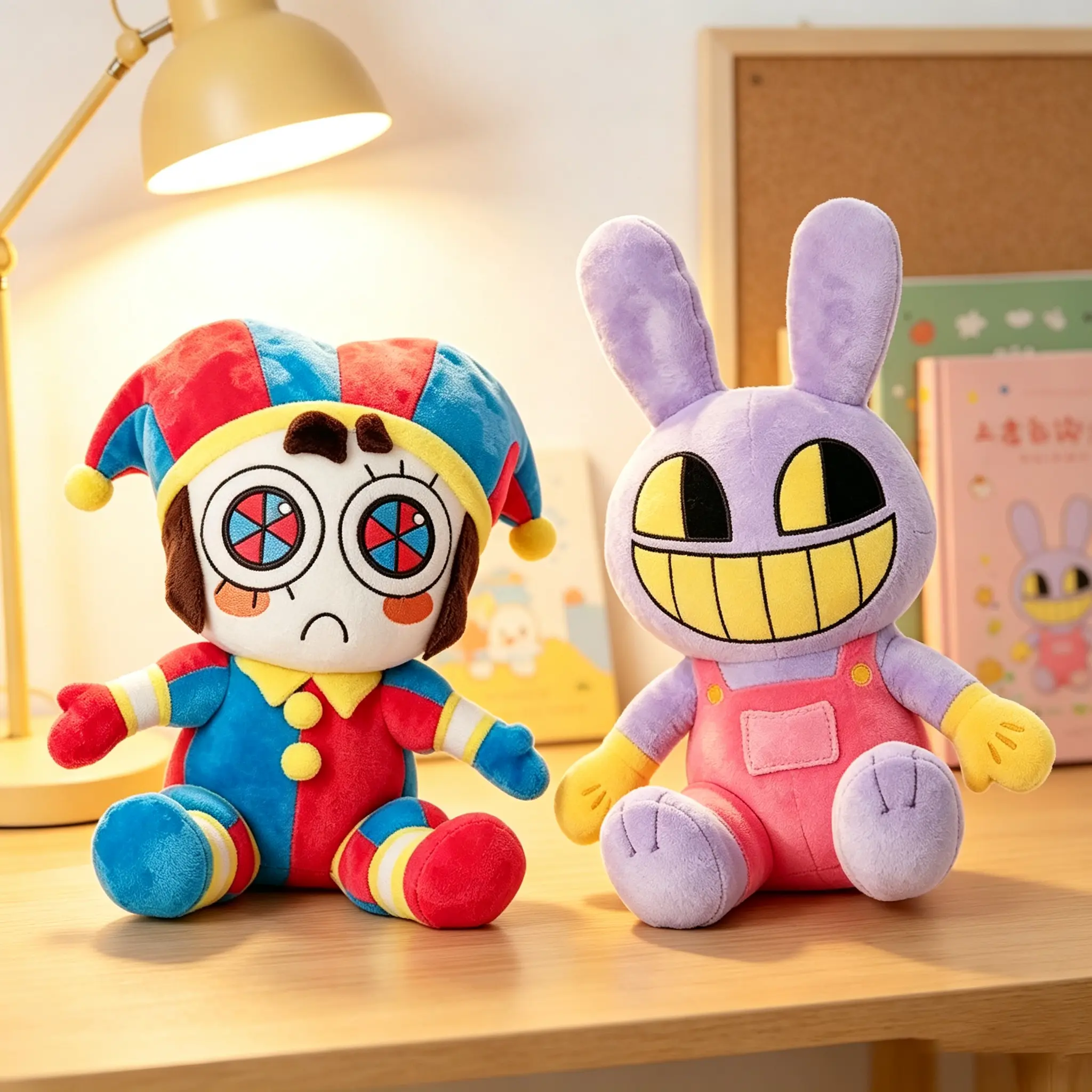 9‑Inch The Amazing Digital Circus Jax Rabbit Soft Plush Stuffed Toy, Cartoon Character Collectible Doll, Cuddly Animal Plushie, Perfect Birthday, Halloween & Christmas Holiday Gift for Kids and Animation Fans