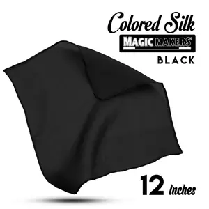 Black 12 inch Colored Silk