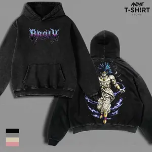 Broly - DBZ Vintage Washed T-Shirt, Relaxed Fit, Heavyweight Cotton, Unisex Streetwear Casual Wear, Legendary Super Saiyan Graphic Tee, Gift for Anime Fans TKK