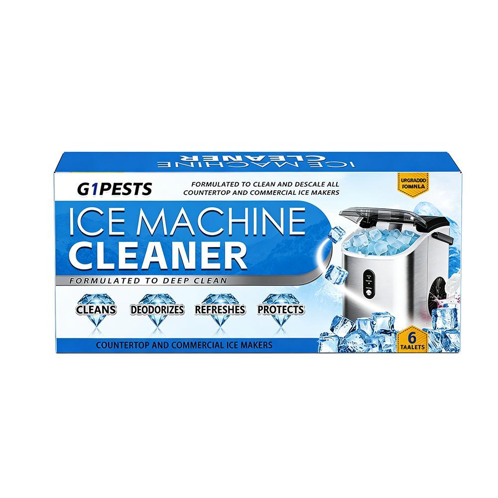New packaging ice machine cleaner and descaler, 6 pieces, upgraded formula, suitable for household ice machine cleaning. Kitchen-safe descaling tablets, compatible with all types of household ice makers.