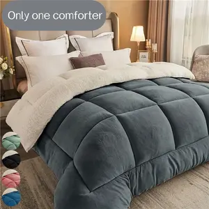 Winter Thick Solid Color Milk Wool Blanket, Soft Bed Blanket, Ultra Soft Warm Breathable Polyester Fiber, Ideal Holiday Gift, Perfect for Cozy Nights and Home Decor