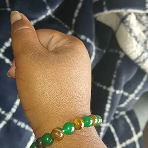 Money Attraction Bracelet with Green Aventurine & Tiger Eye Blue Friendship Beaded Jewelry Protection Encouragement Gift Fashion Bracelet of the Day Colorblock Beaded Crystal Bracelet