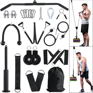 Pulley System Gym, Cable Weight Pulley System for Gym LAT Pulldown, Biceps Curl Workout, Ideal Home Gym Equipment for Forearm, Shoulder, Strength Training