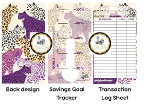 Goal Tracker and Savings Tracker Bundle cash stuffing supplies