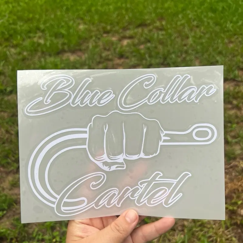 J Hook Blue Collar Cartel Decal, Multiple Colors and Sizes!
