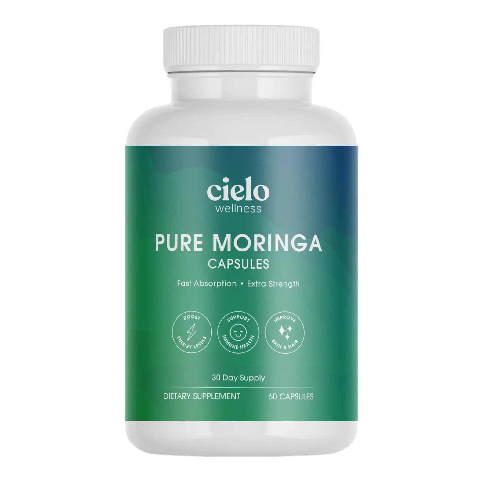 Pure Moringa Extract - 60 Capsules - Potent and Concentrated