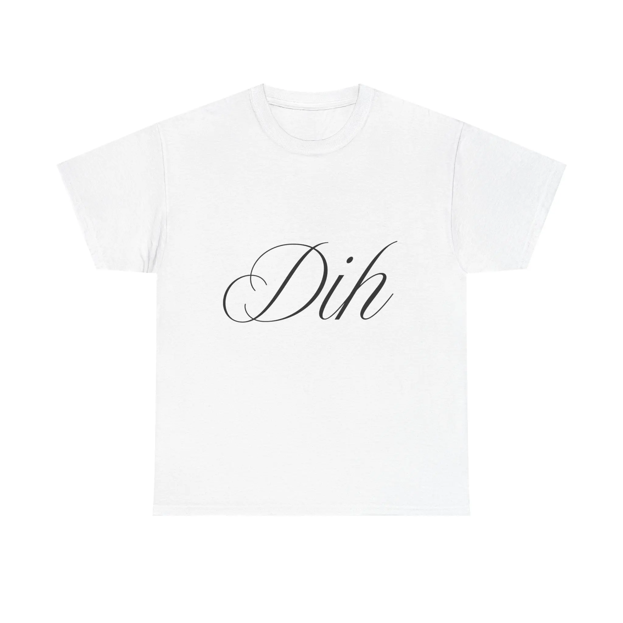 Dih Cursive T-Shirt, Vintage Graphic Tee, Unisex Cotton Top, Funny  Clothing, Classic Cool Shirt