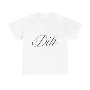Dih Cursive T-Shirt, Vintage Graphic Tee, Unisex Cotton Top, Funny  Clothing, Classic Cool Shirt