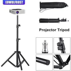 Portable Projector Stand, 120cm Retractable Universal Floor Tripod, Adjustable 1/4 Screw Mount for Cameras & Traveling Devices