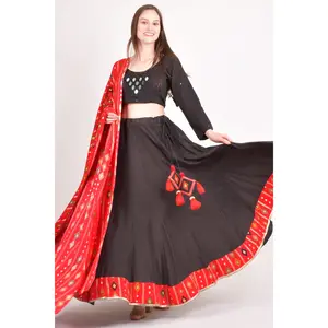 Red and Black Chaniya choli
