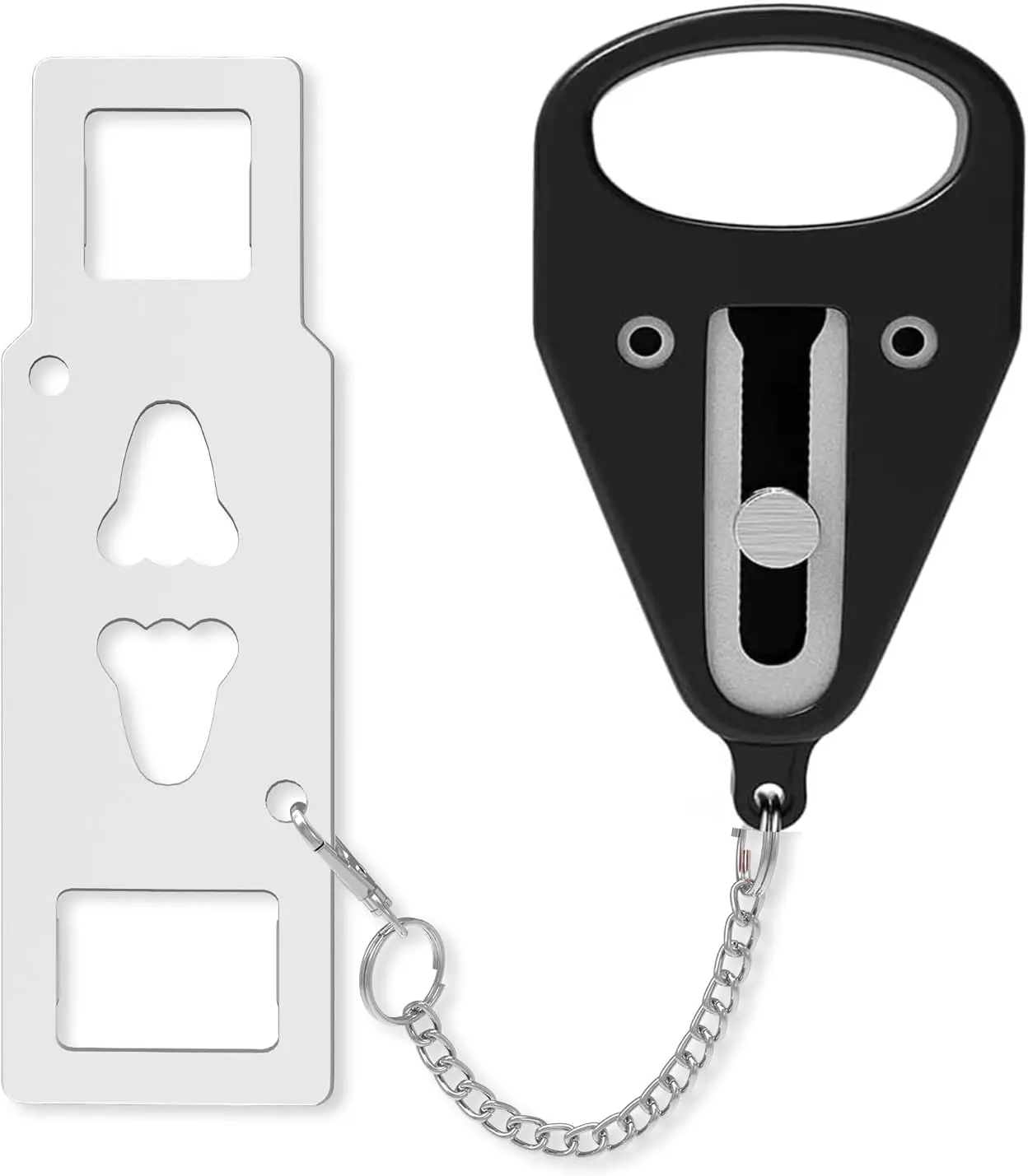 Portable Door Lock & Travel Door Locks by  -  Self-  Door Lock for Home, Apartment, Hotel, Living Motel, School Dorm, College, House (Black)