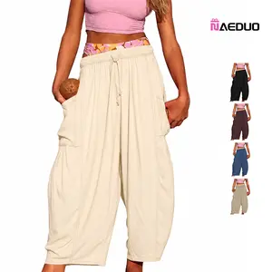 Naeduo Womens Baggy Barrel Pants Wide Leg Lounge Drawstring Sweatpants with Pockets SpringStatements Springfresh Fit Bottom
