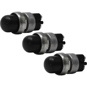 3 Pack Heavy Duty Push Button Momentary Start  (Neoprene Cap)