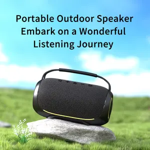40W RGB Cable-Free Compact Portable Bass Speaker - Wireless Bluetooth Mobile Audio System with High-End Subwoofer, Loud Bass, Mini USB, for Outdoor & Desktop Use, Bass Speakers