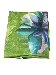 Beautiful Floral Print Chiffon Saree Lightweight Comfortable with Falls Pico Detailing in Various Colors