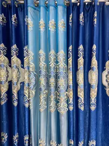 Jenifer Embroidered Grommet Curtain Set – 4 Piece Luxury Curtains with Sheer & Backing