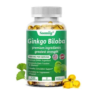 Soomiig Ginkgo Biloba Health Supplement,Supports Memory and Concentration, Supports Brain Health,120 Capsules