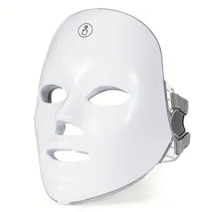2026 New LED Facial Skincare Mask, Seven Color LED Beauty Instrument, Rechargeable Beauty Mask, Facial Machine, Facial Care Tools, Home Use Photon Therapy (suites Women & Young Girls)