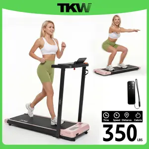 TKW Easy Storage Walking Vibration Pad P1,Vibrating Plate, Remote Control Lightweight Under Desk Treadmills For Home & Office,Servo Motor Technology, 4 in 1 Portable Walking Pad Treadmill,Adjustable Incline, 300lbsWeight Capacity