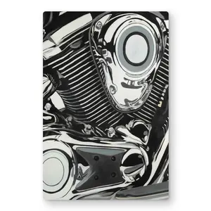 212 MAIN Aluminium Motorcycle Engine Metal Print Wall Art, 12x18 in, High-Quality Photo Print, Room & Office Decor, Transportation-Themed Adventure Artwork Gift