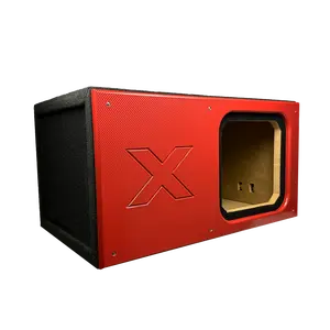 12" Red Super Weave Pattern Kicker Solo X box-1"- MDF All Around -Heavy Duty Terminal