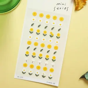Korean Import Suatelier Mini Flowers Daisy Dandelion Stickers Scrapbooking Diy Journal Cute Deco Kawaii Stationery Sticker 115