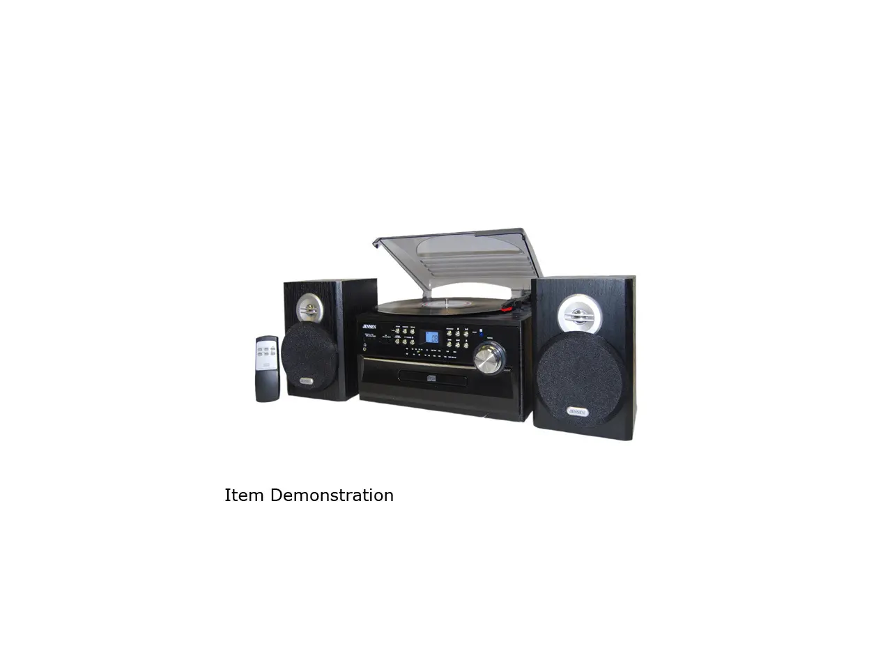 Jensen JTA-475 3-Speed Stereo Turntable with CD System, Cassette and AM/FM Stereo Radio
