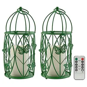 Improvements Tiered Metal Lanterns - Set of 2