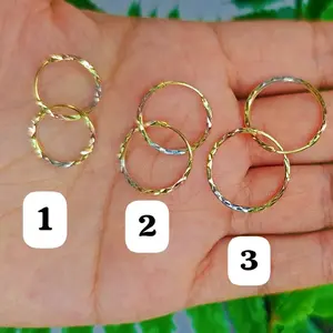 Aracadas de 3 Oros 14k