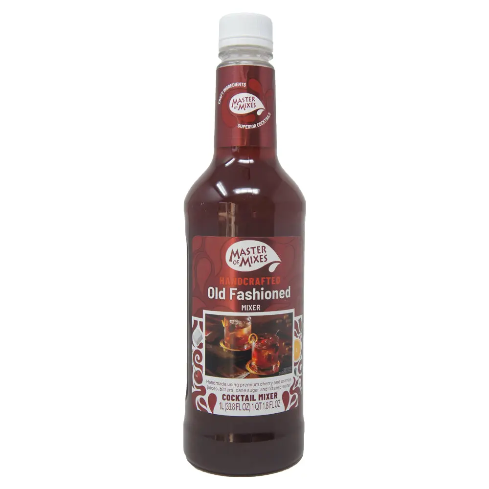 Master of Mixes Handcrafted Old Fashioned Cocktail Mixer – 1L (33.8 fl oz), Ready-to-Serve