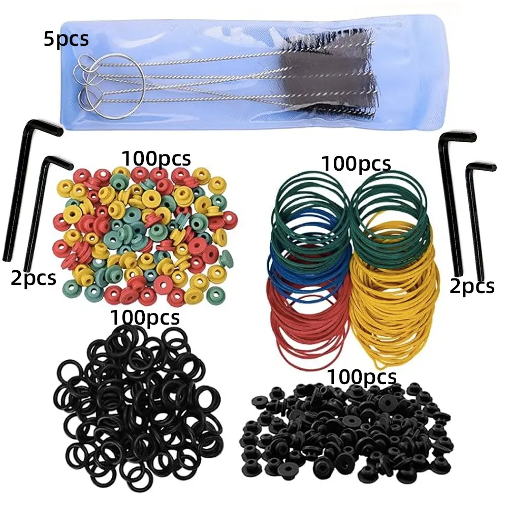 409pcs Tattoo Machine Accessories Set, Includes 100 Colorful Tattoo Bands, 100 Tattoo Rings, 100 Tattoo Decorations, Tattoo Kit