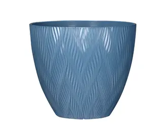 River Blue Recycled Resin Planter, 12 x 12 x 10.4 Inches