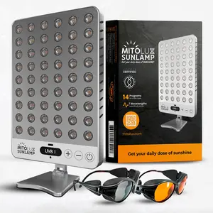 Mitolux Better Than Sunshine UVB RED NIR Sunlamp with 2 Glasses for Vitamin D & Anti-Aging Benefits