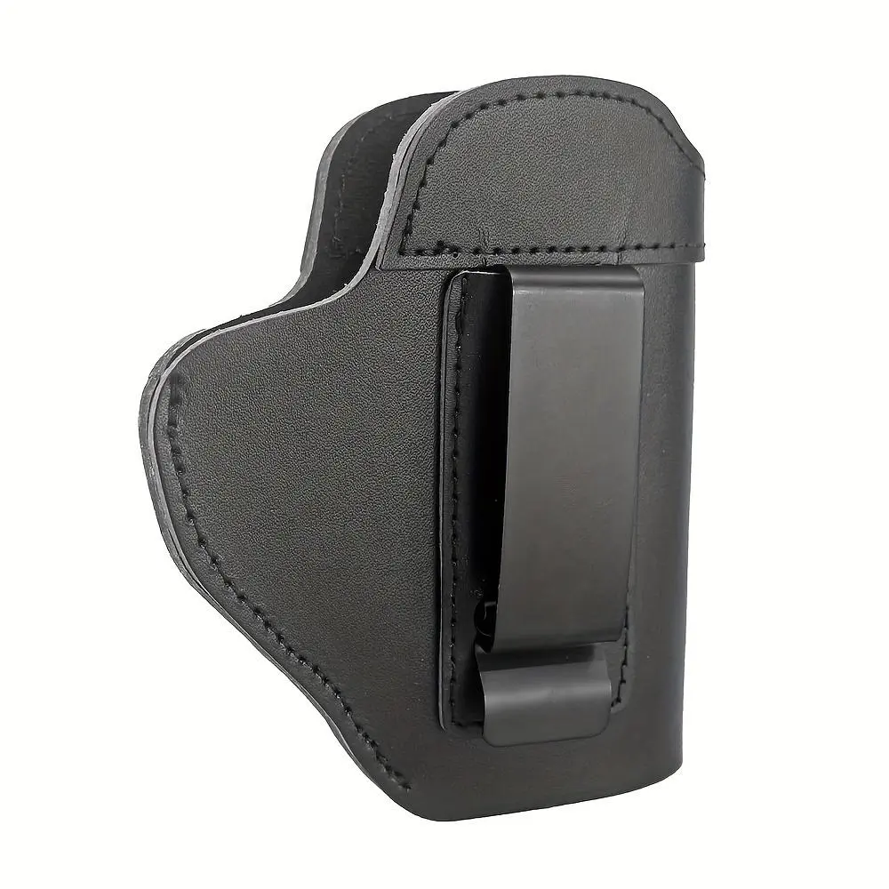 Leather IWB Concealed Carry Waistband Holster, Ambidextrous Slim Design with Heavy-Duty Metal Clip, Fast Draw Universal Holster for Compact Models